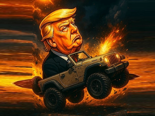 Trump Wheelie Challenge gameplay preview